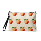 Slop Cannon Hot Piece Crossbody Bag — Cream / black trim — back view; bag only; printed faux leather with black trim; supplier digital mockup.