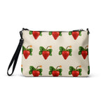 Slop Cannon Sweet Trouble Crossbody Bag — Cream / black trim — back view; bag only; printed faux leather with black trim; supplier digital mockup.