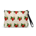 Slop Cannon Sweet Trouble Crossbody Bag — Cream / black trim — front view; bag only; printed faux leather with black trim; supplier digital mockup.