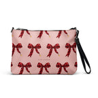 Slop Cannon Short Fuse Crossbody Bag — Blush / black trim — front view; bag only; printed faux leather with black trim; supplier digital mockup.