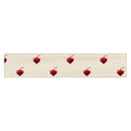 Slop Cannon Heart Fuse Headband — Cream — flat front view; one straight headband; printed straight polyester/elastane band; supplier digital mockup.