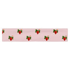 Slop Cannon Sweet Trouble Headband — Pale pink — flat front view; one straight headband; printed straight polyester/elastane band; supplier digital mockup.