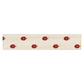 Slop Cannon Play With Fire Headband — Ivory — flat front view; one straight headband; printed straight polyester/elastane band; supplier digital mockup.
