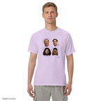 Cabinet 81 Replay tee — Orchid — front model view; tee only; Comfort Colors 1717; digital model mockup with exact supplier garment and print.