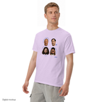 Cabinet 81 Replay tee — Orchid — three-quarter model view; tee only; Comfort Colors 1717; digital model mockup with exact supplier garment and print.