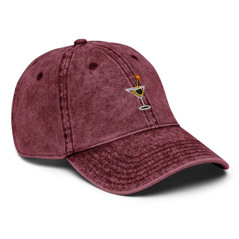 Dirty Habits — Maroon — three-quarter cap view with plain sides; Otto Cap 18-1248 Maroon; supplier digital mockup.