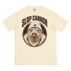 Pig Oval tee — Ivory — full front with approved artwork; Comfort Colors 1717 garment-dyed heavyweight tee Ivory; supplier digital mockup.