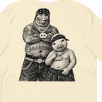 Cannon Boys tee — Natural — back artwork detail cropped from supplier digital mockup; Bella + Canvas 3001 Natural; supplier digital mockup.