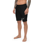 Carriage fleece shorts — Black — three-quarter model view; pair of fleece shorts only; Independent Trading Co. IND20SRT Black; supplier digital mockup.