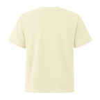 Loose Cannon women's tee — Buttermilk — plain back; no back or sleeve print; Women's Heavyweight Garment Dye Tee | Bella + Canvas 6110GD Buttermilk; supplier digital mockup.