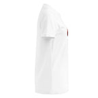Bite Me women's tee — White — side view with plain sleeve; Women's Basic Softstyle T-Shirt | Gildan 64000L White; supplier digital mockup.