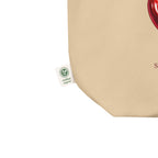 Heart Fuse tote — Oyster — cotton twill and gusset construction detail; Eco Tote Bag | Econscious EC8000 Oyster; supplier digital mockup.
