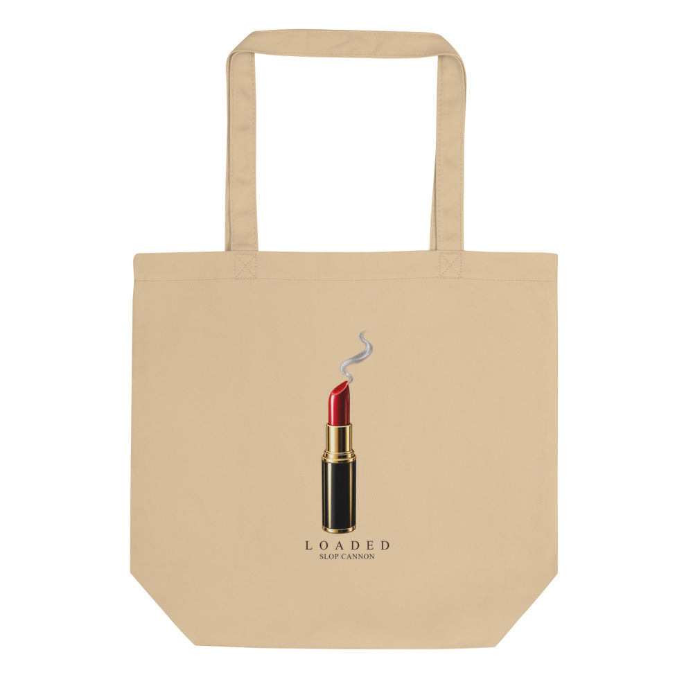 Loaded tote — Oyster — full front with approved artwork; Eco Tote Bag | Econscious EC8000 Oyster; supplier digital mockup.
