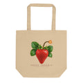 Sweet Trouble tote — Oyster — full front with approved artwork; Eco Tote Bag | Econscious EC8000 Oyster; supplier digital mockup.