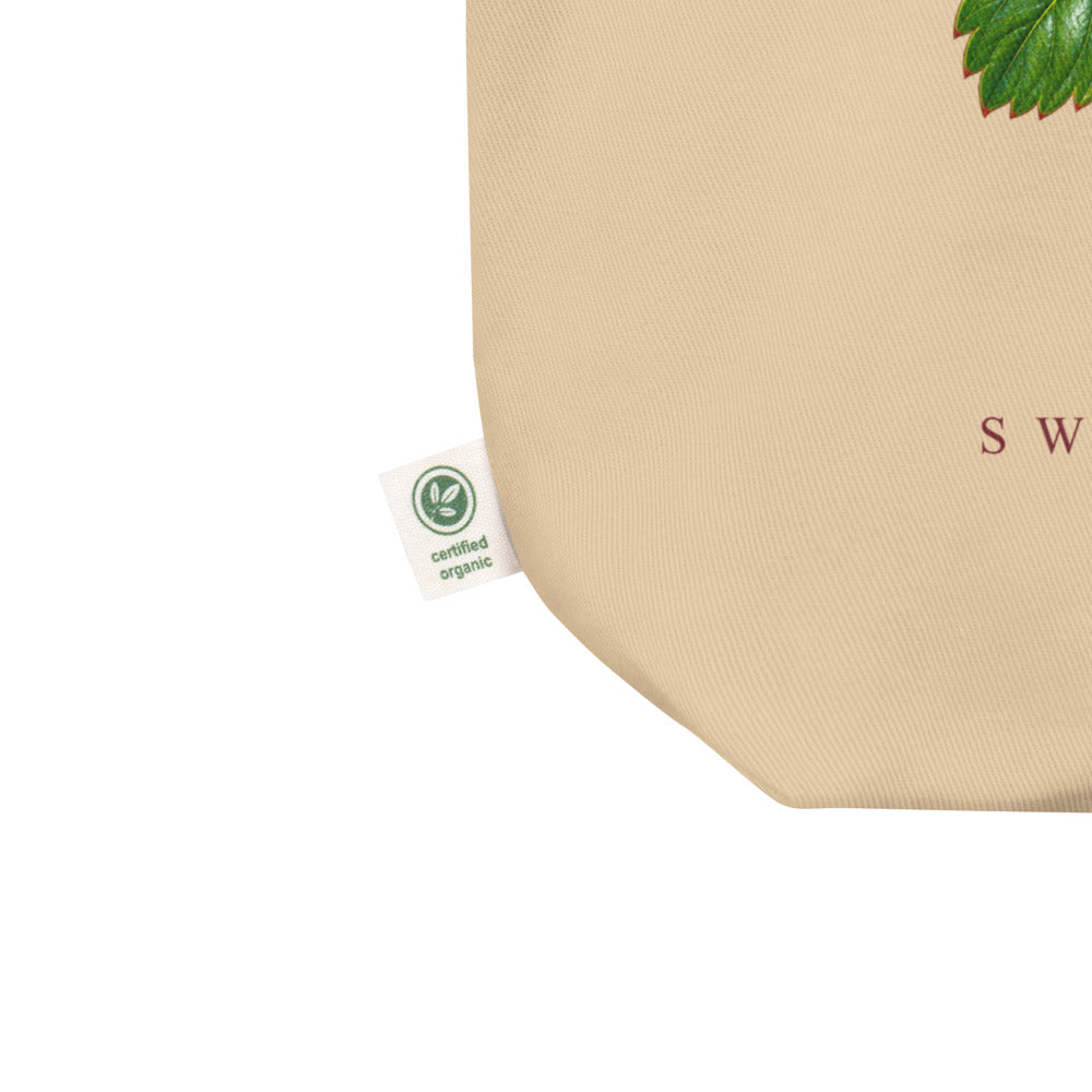 Sweet Trouble tote — Oyster — cotton twill and gusset construction detail; Eco Tote Bag | Econscious EC8000 Oyster; supplier digital mockup.