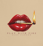 Play With Fire tote — Oyster — front artwork detail cropped from supplier digital mockup; Eco Tote Bag | Econscious EC8000 Oyster; supplier digital mockup.