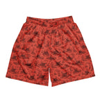 Pig Cabana Mesh Shorts in coral and oxblood, front view. Exact supplier digital mockup. Shorts only; matching shirt sold separately.