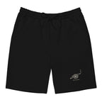 Carriage fleece shorts — Black — full front with approved artwork; Independent Trading Co. IND20SRT Black; supplier digital mockup.
