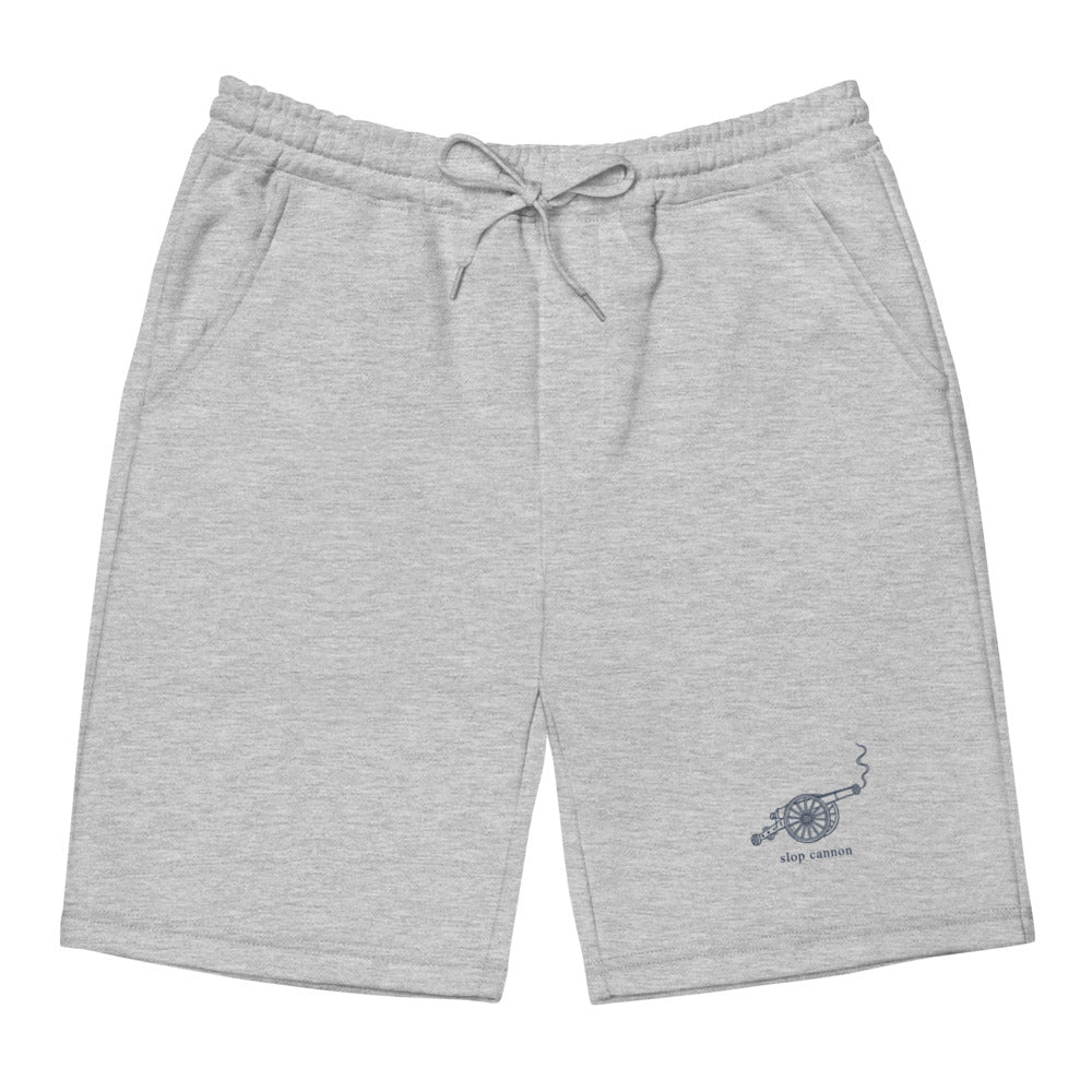 Carriage fleece shorts — Heather Grey — full front with approved artwork; Independent Trading Co. IND20SRT Heather Grey; supplier digital mockup.