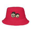 Slop Cannon Reversible Bucket Hat — C1 Cannon Boyz - Cherry Red — clean outside front with approved graphic; Printful catalog654, 100% polyester; supplier digital mockup.