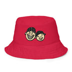 Slop Cannon Reversible Bucket Hat — C1 Cannon Boyz - Cherry Red — clean outside front with approved graphic; Printful catalog654, 100% polyester; supplier digital mockup.