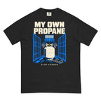 My Own Propane tee — Black — full front with approved artwork; Comfort Colors 1717 garment-dyed tee Black; supplier digital mockup.