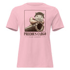 Precious Cargo Women's Tee — Pink — full front with exact corrected configured artwork; supplier digital mockup.