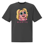 Wigette Star Shades Tee in Faded Black — front garment view