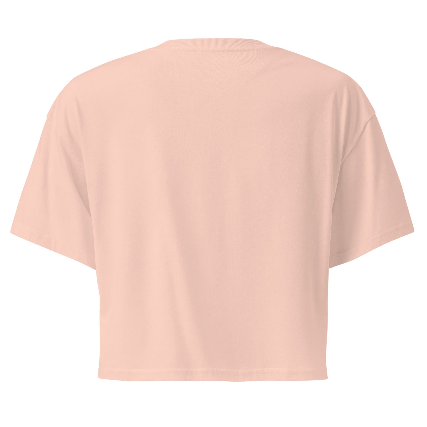 Wigette Wink Cropped Tee in Pale Pink - back garment view