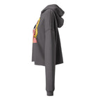 Wigette Daisy Shades cropped hoodie in Storm, left side garment view
