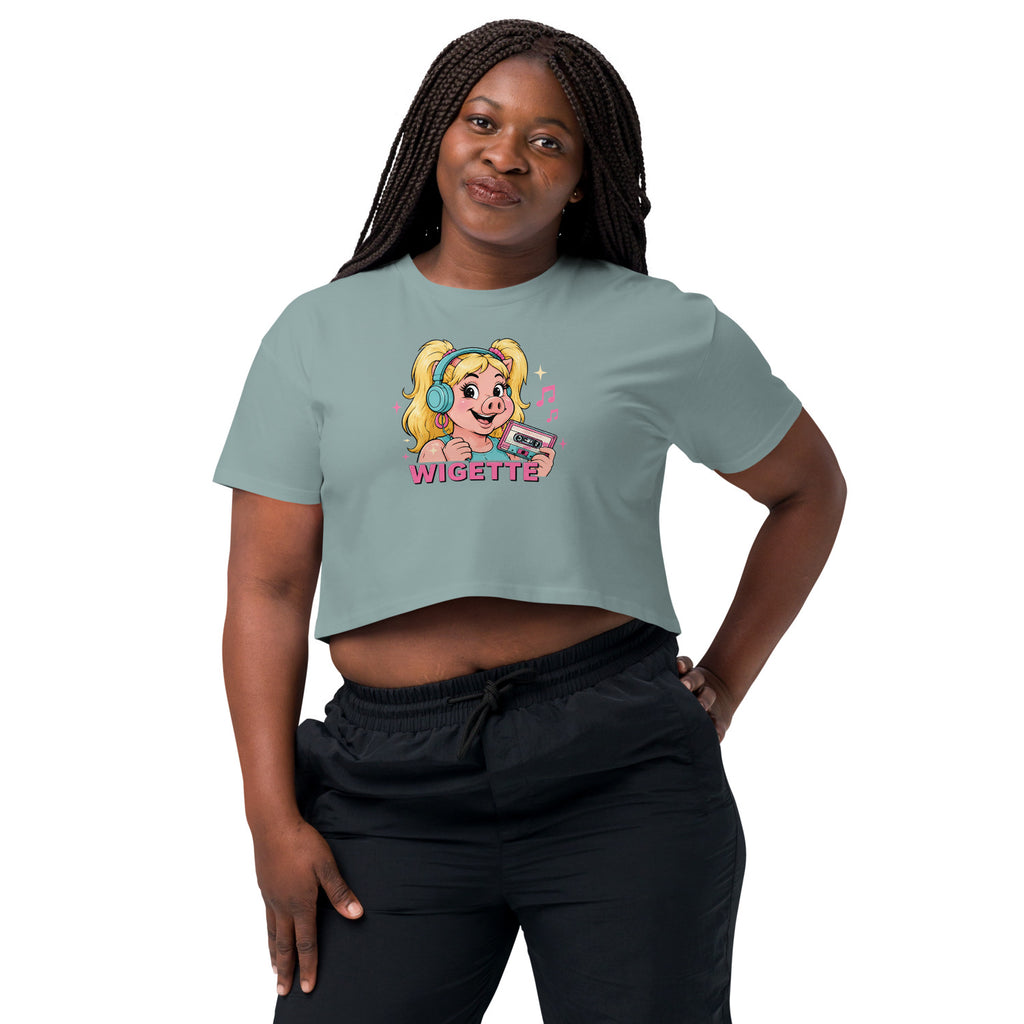 Wigette Mixtape Tee in Mineral - women model front