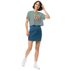 Wigette Mixtape Tee in Mineral - second women model right front