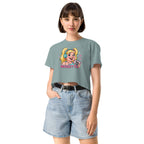 Wigette Mixtape Tee in Mineral - third women model front