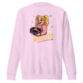 Wigette Vinyl Club Sweatshirt in Lavender - front garment view