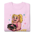 Wigette Vinyl Club Sweatshirt in Lavender - folded front garment view