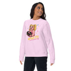 Wigette Vinyl Club Sweatshirt in Lavender - second women model front