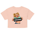 Wigette Censored Cropped Tee — Pale Pink — garment-only front view; exact Printful digital mockup, tee only.