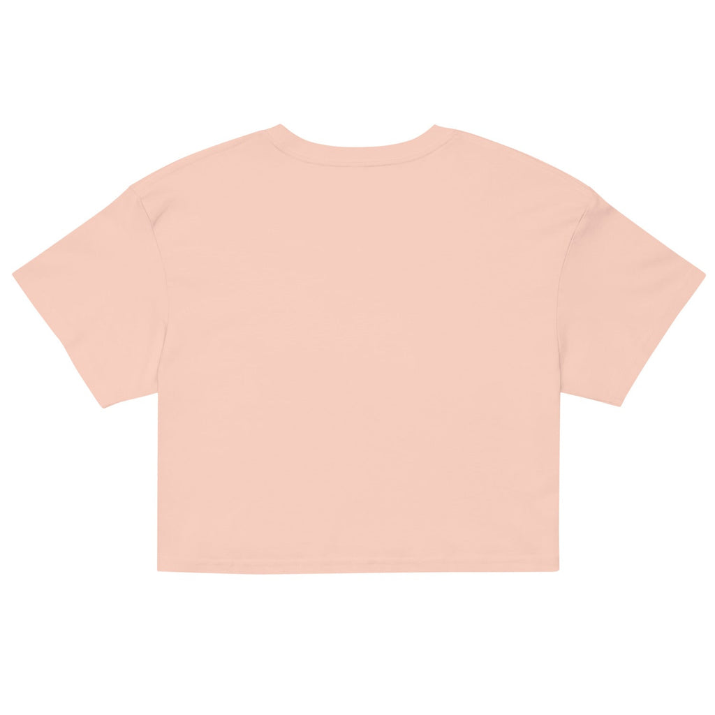 Wigette Censored Cropped Tee — Pale Pink — garment-only back view; exact Printful digital mockup, tee only.