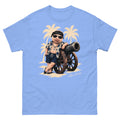 Cannon Country Club Tee — Pool Blue in Carolina Blue — Printful digital front mockup showing final approved large front artwork.
