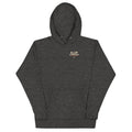 MAGAtard Cannonball Hoodie — Charcoal — full front with small left-chest SLOP CANNON mark; Cotton Heritage M2580 pullover hoodie Charcoal Heather; supplier digital mockup.