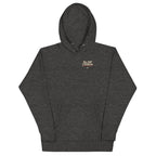 MAGAtard Cannonball Hoodie — Charcoal — full front with small left-chest SLOP CANNON mark; Cotton Heritage M2580 pullover hoodie Charcoal Heather; supplier digital mockup.
