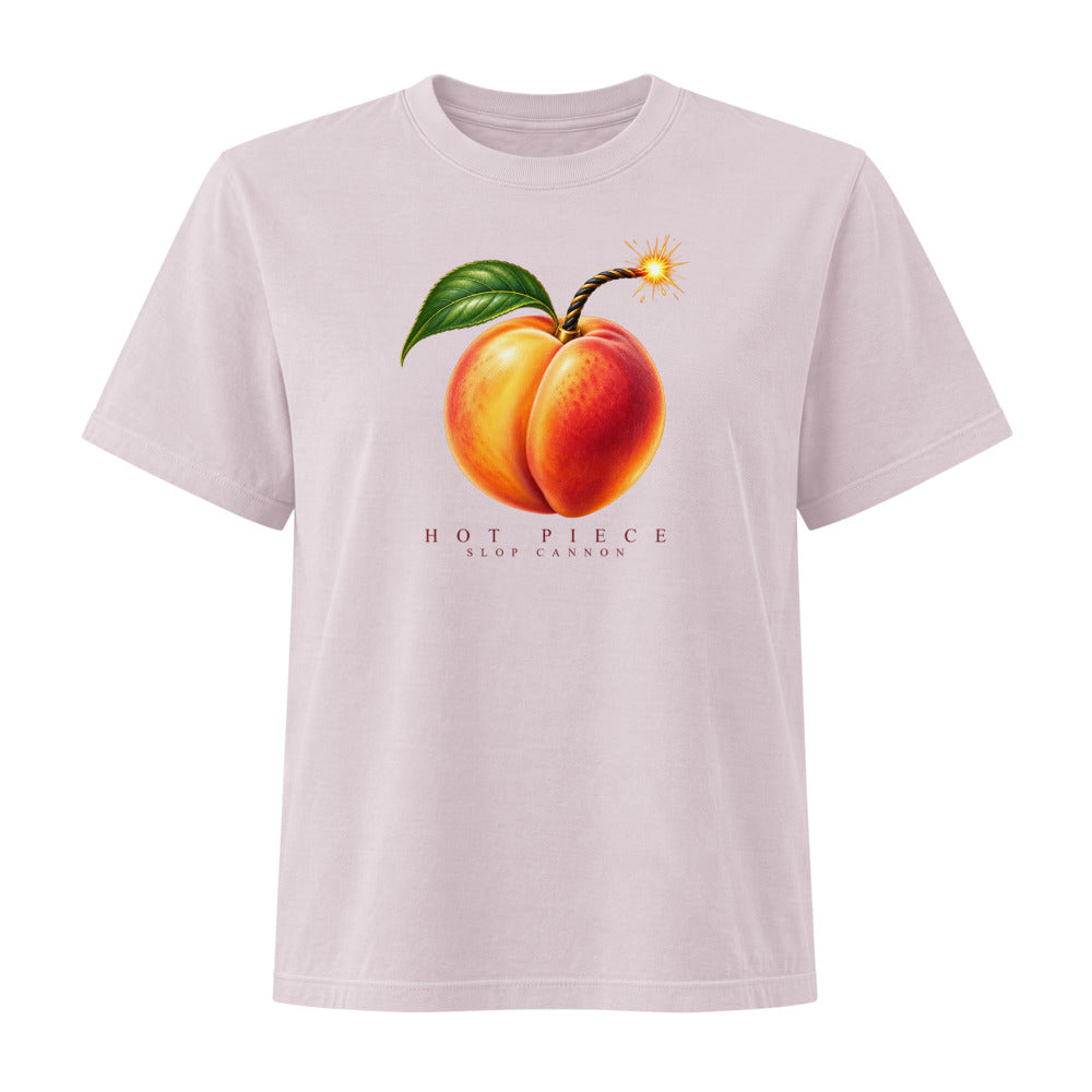 Hot Piece women's tee — Washed Lavender — front view; supplier digital mockup.