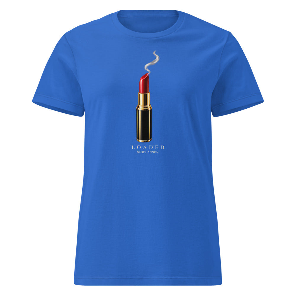 Loaded women's tee — Royal — front view; supplier digital mockup.